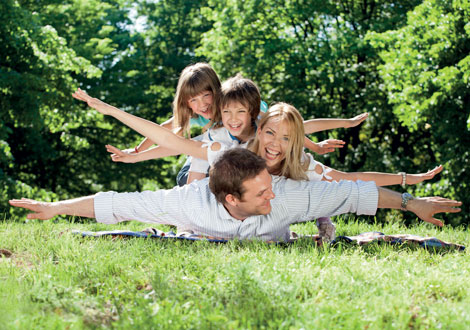 famiglia benessere in primavera